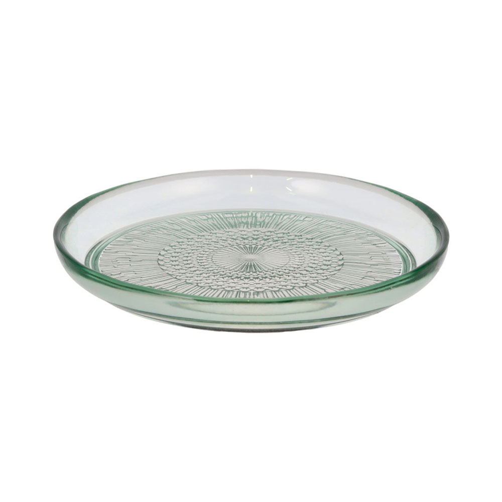 Speiseteller aus Glas, D 25cm, Farbe Grün