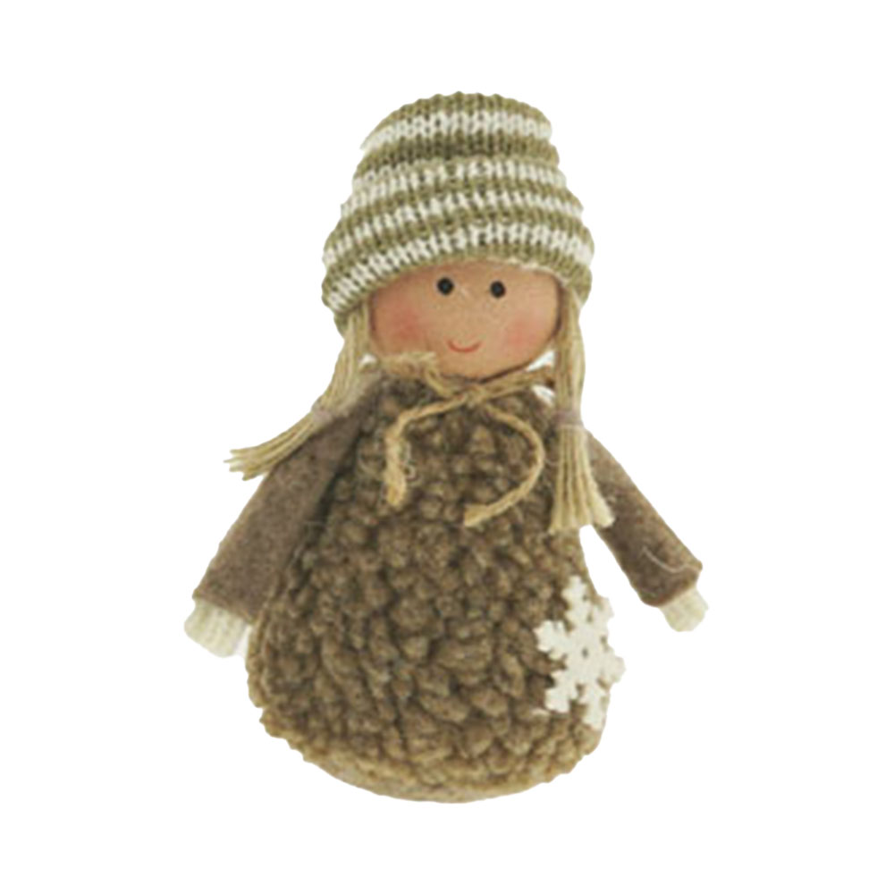 Deko-Püppchen Coco L, Farbe Braun