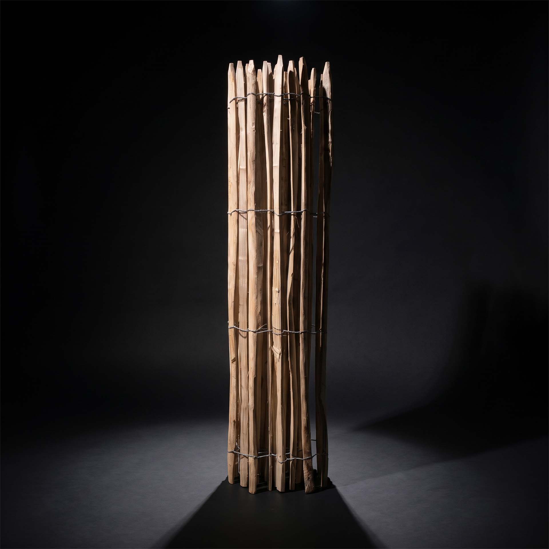 A-00005-019-2_ai-modified Französischer Premium Staketenzaun Kastanie - Länge 5 Meter, Höhe 175 cm, Lattenabstand 6-7 cm