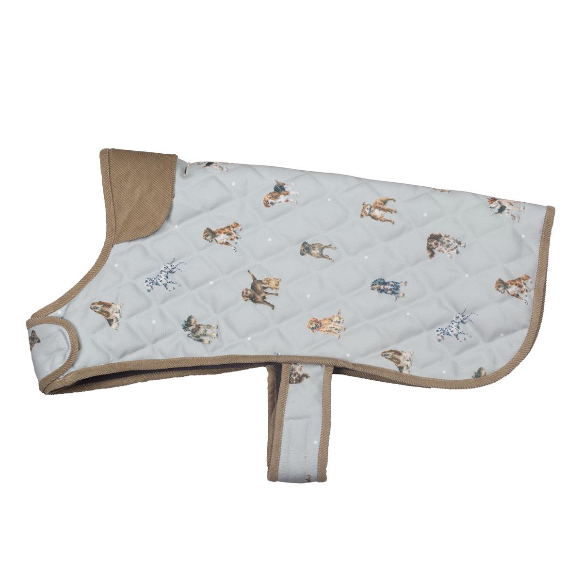 Wrendale Hundemantel, groß, Größe 55 cm, gesteppt mit Fleece Futter, mint, Motiv Hund Wrendale Hundemantel, groß, Größe 55 cm, gesteppt mit Fleece Futter, mint, Motiv Hund