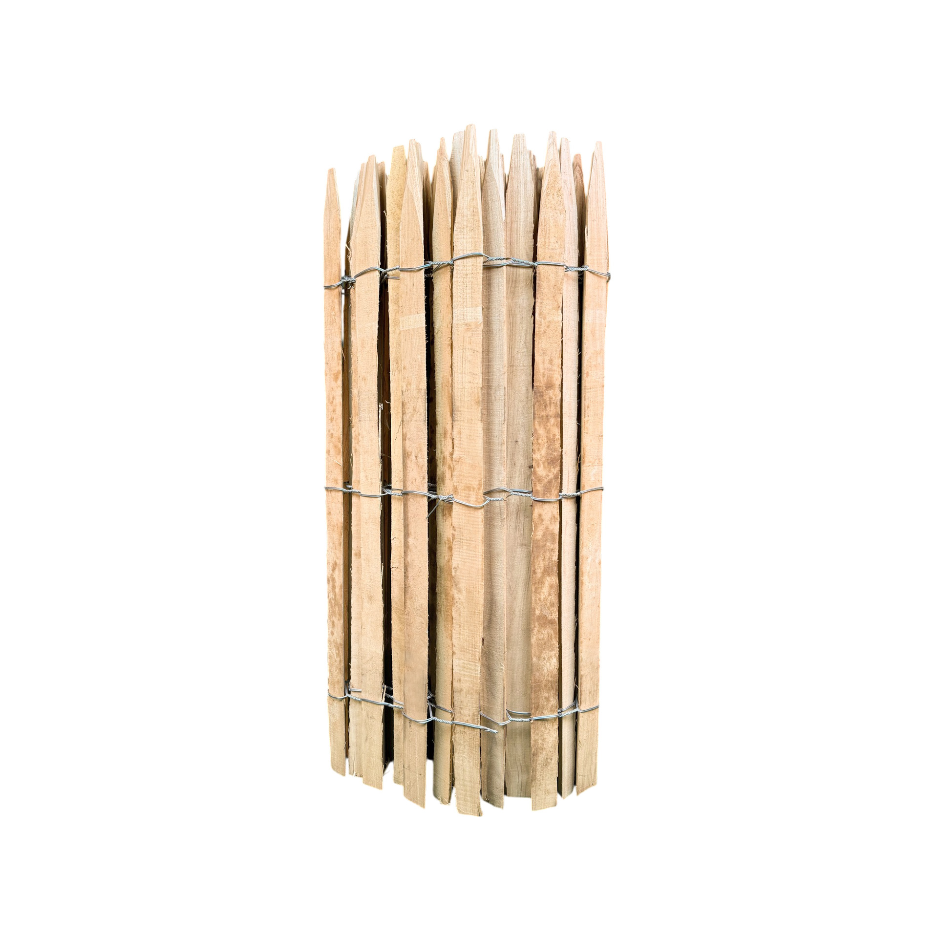 Premium Staketenzaun aus Robinie (gesägt) - Länge 5 Meter, Höhe 100 cm, Lattenabstand 4-5 cm