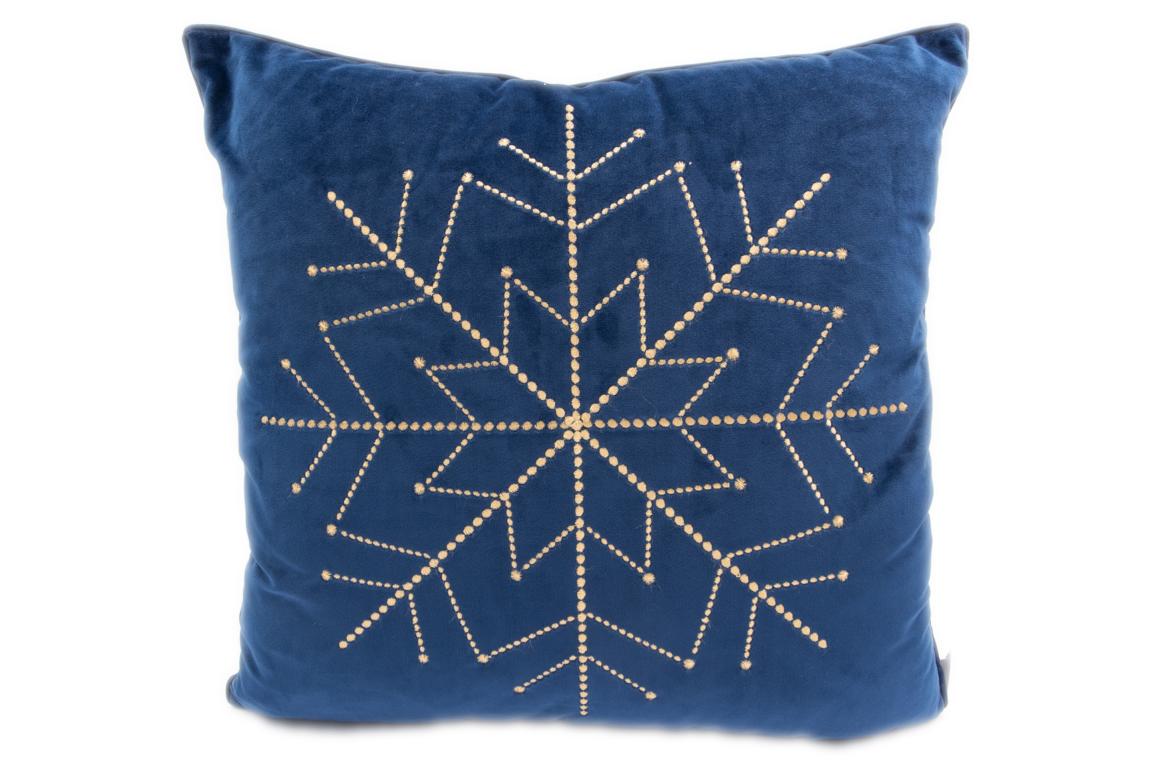 pad Kissenhülle Ice mit goldener Schneeflocke, marine, 45x45 cm pad Kissenhülle Ice mit goldener Schneeflocke, marine, 45x45 cm