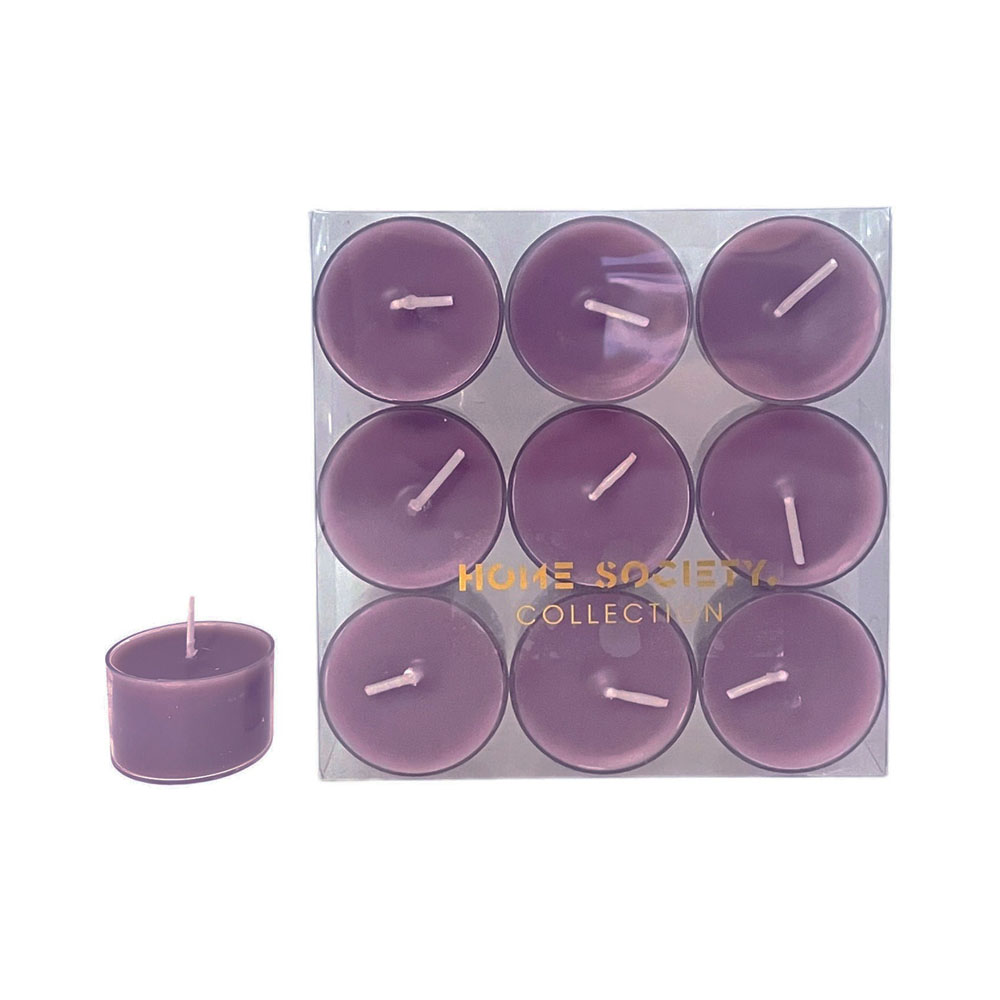 Teelicht, 9er Set, Farbe Flieder