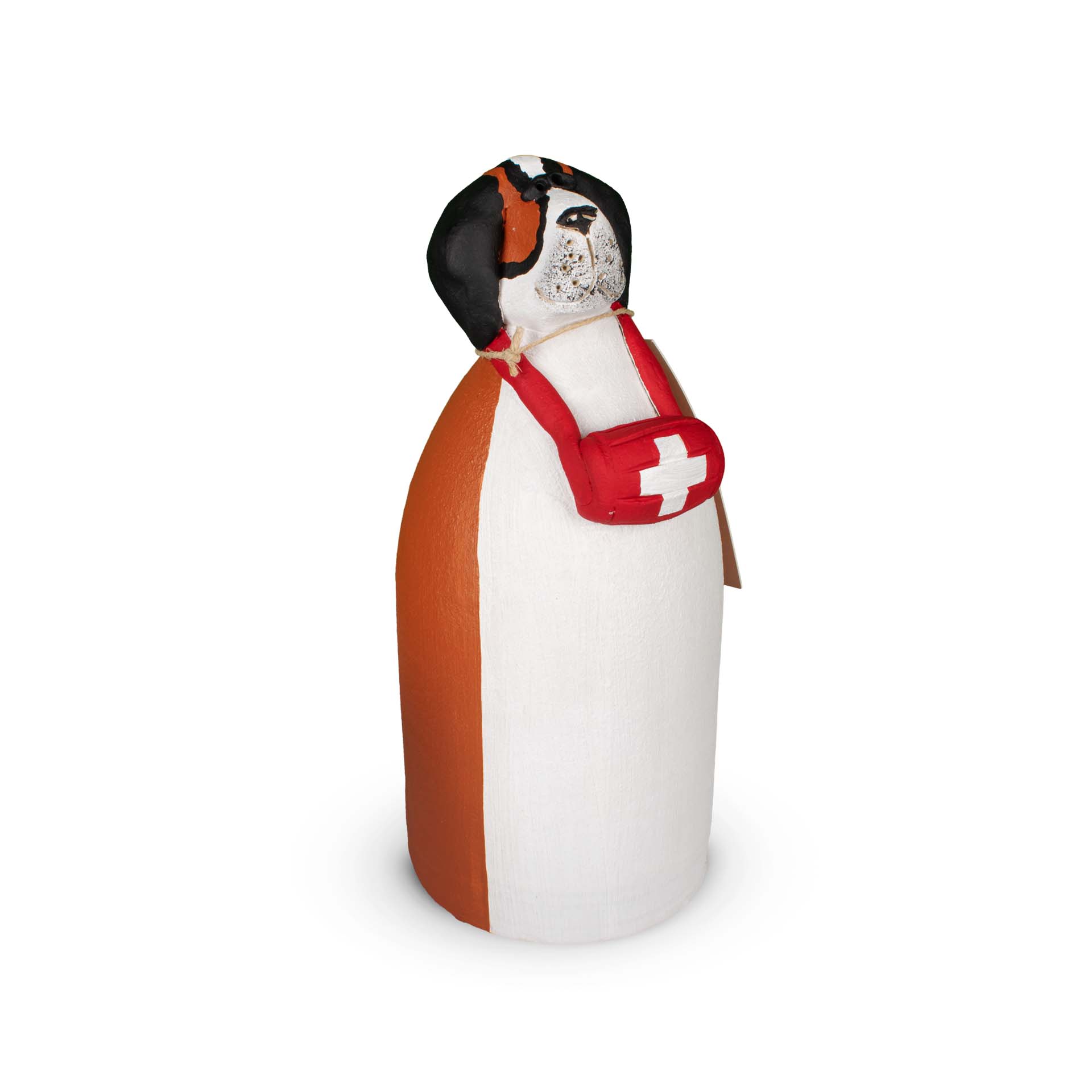 Zauntier, Zaunhocker Hund "Bernhard" mit Kreuz