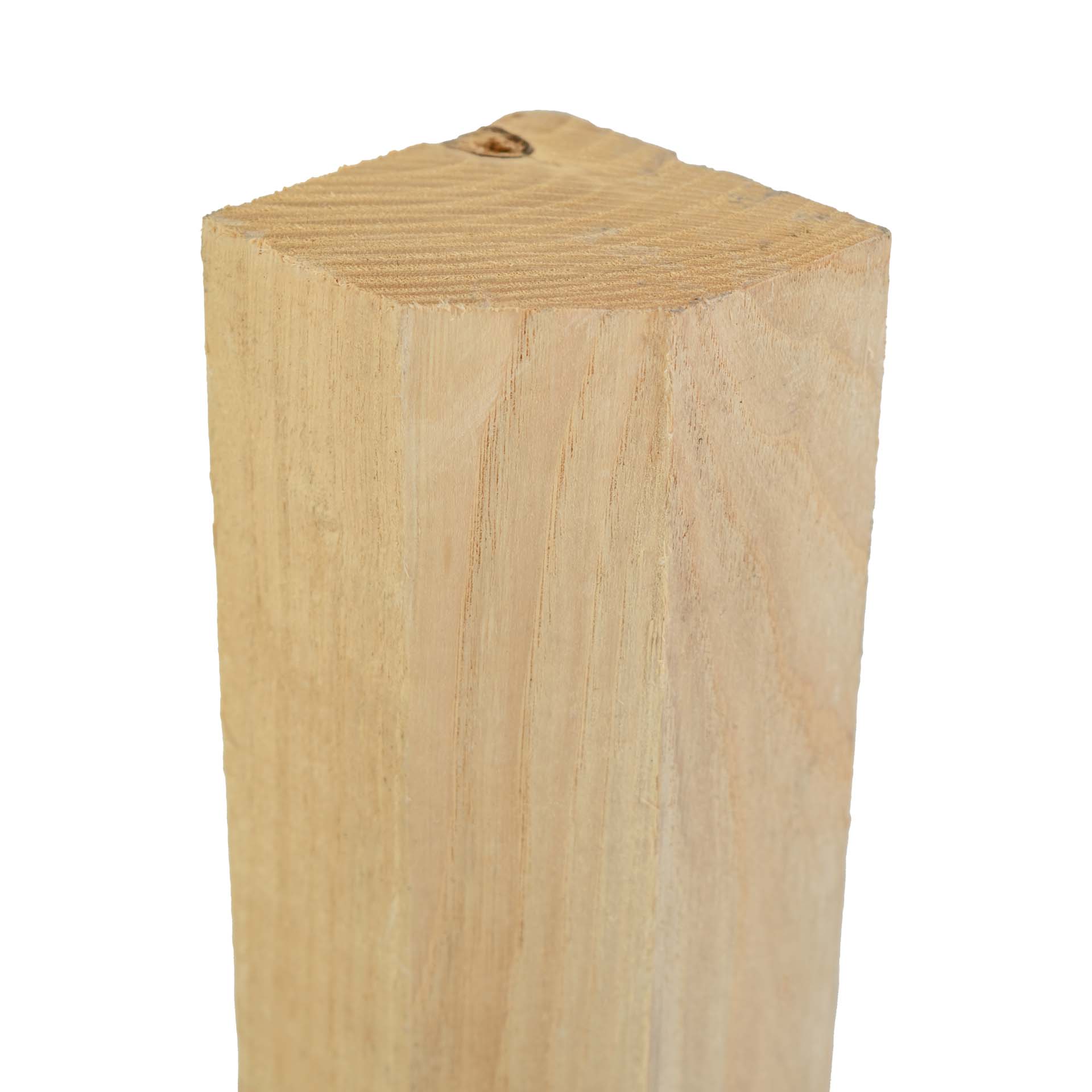 Fünfkantpfähle aus Kastanie, 200 cm Länge, Durchmesser 8-10 cm