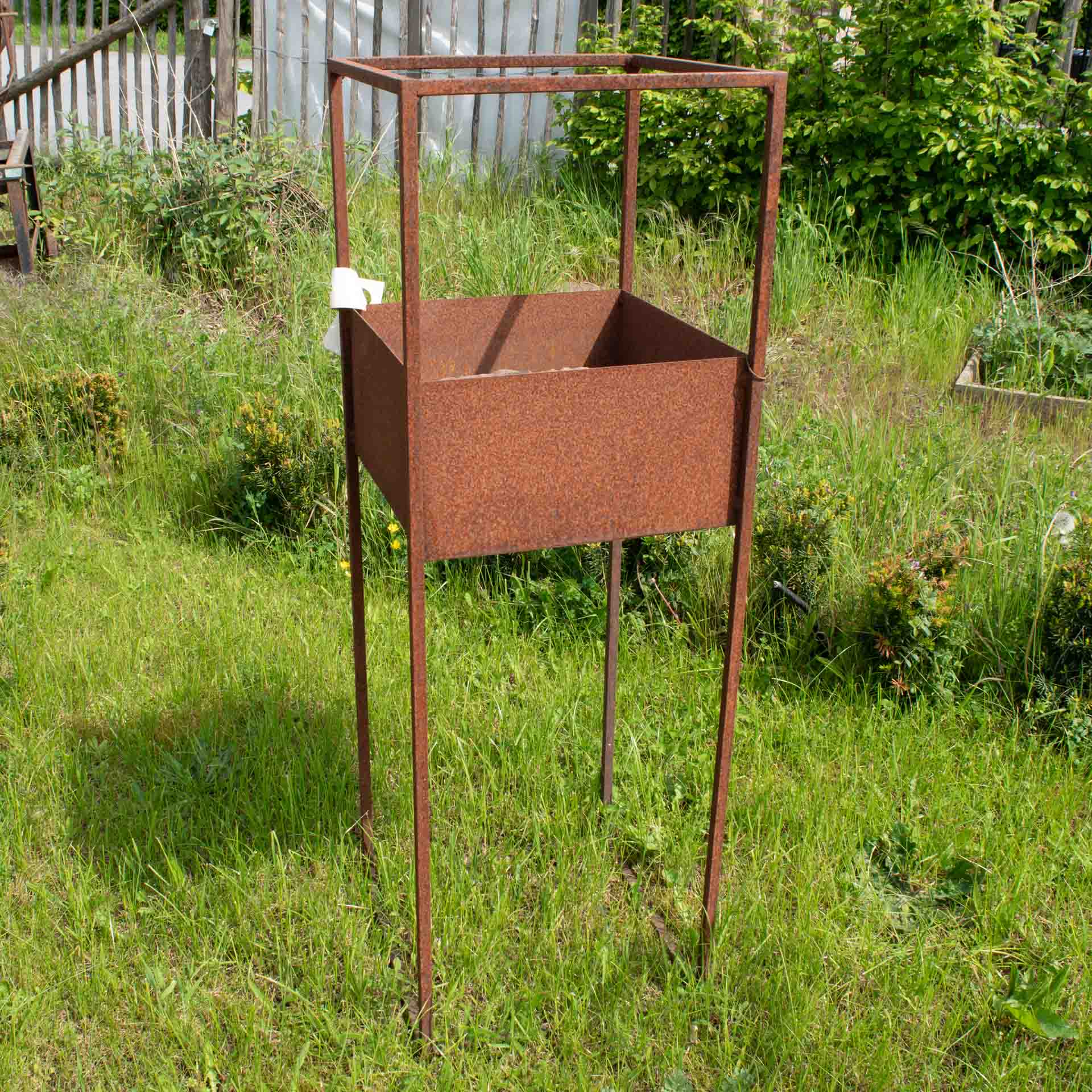 Plantenpot, vierkante kolom, roestvrij staal, roest, 40x40x120 cm Plantenpot, vierkante kolom, roestvrij staal, roest, 40x40x120 cm