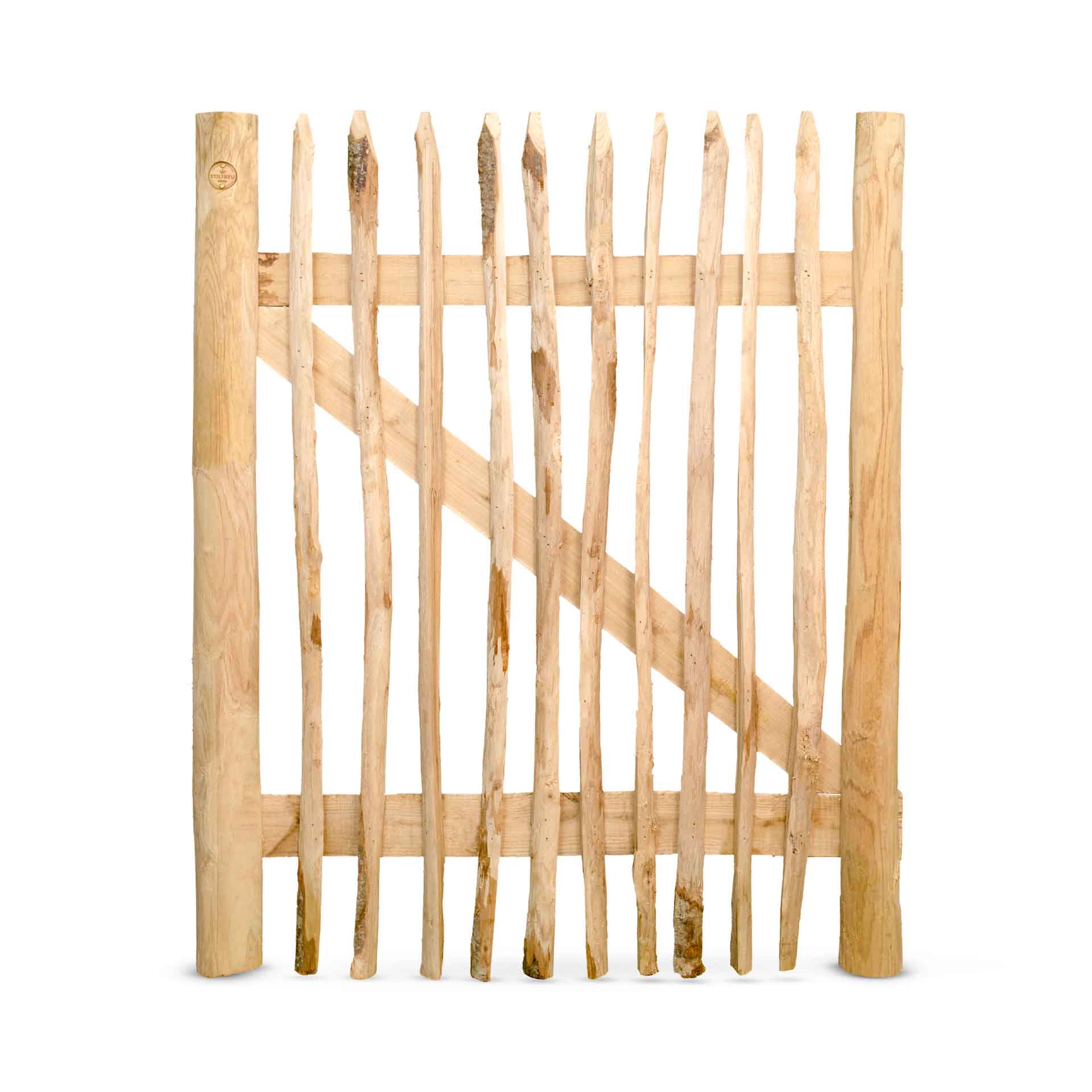Classic Staketenzaun-Tor (genagelte Ausführung), Edelkastanie B100 cm H120 cm Classic Staketenzaun-Tor (genagelte Ausführung), Edelkastanie B100 cm H120 cm