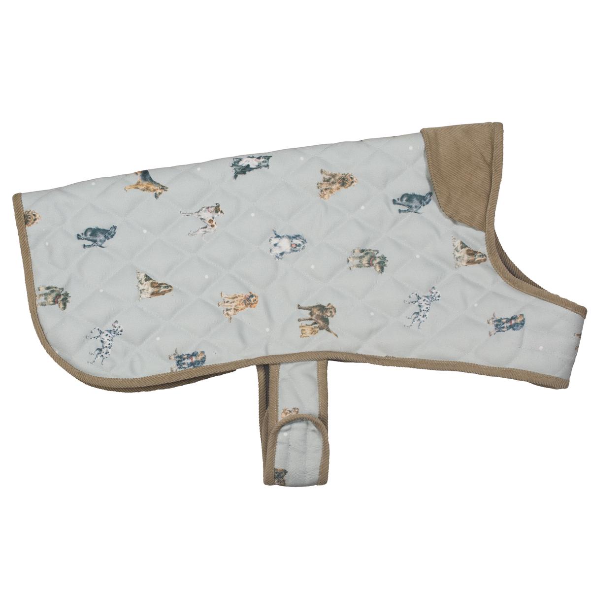 Wrendale Hundemantel, groß, Größe 55 cm, gesteppt mit Fleece Futter, mint, Motiv Hund Wrendale Hundemantel, groß, Größe 55 cm, gesteppt mit Fleece Futter, mint, Motiv Hund