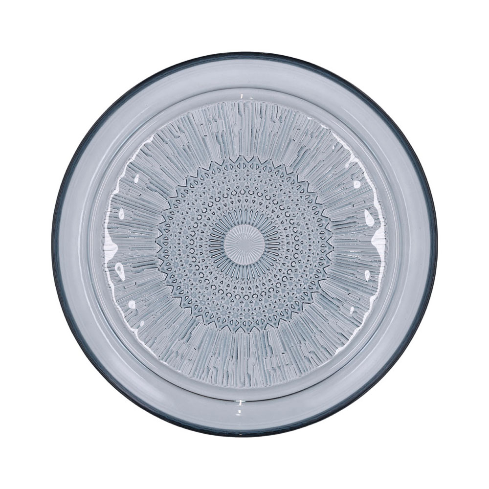 Speiseteller aus Glas, D 25cm, Farbe Blau