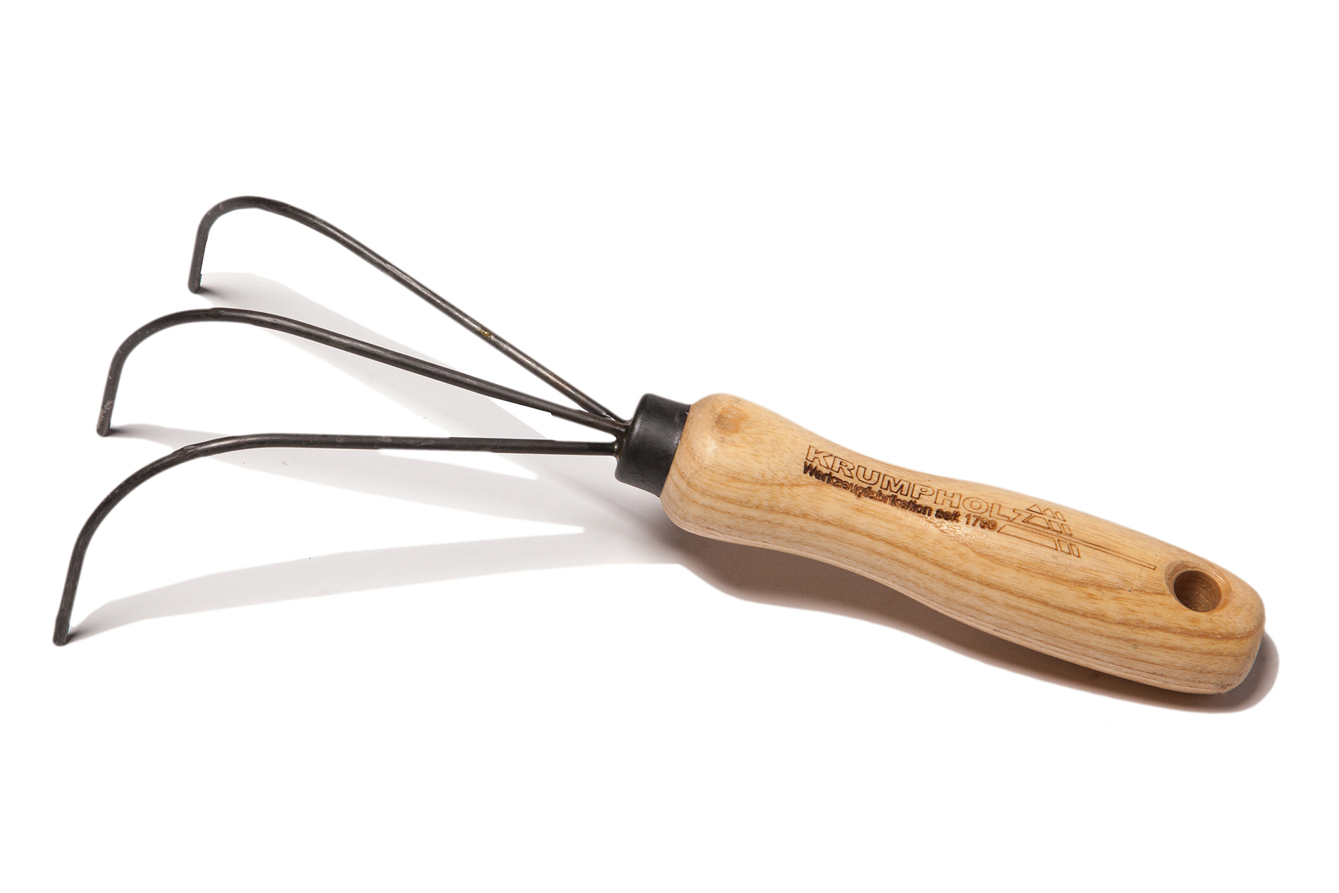Krumpholz handbladhark met essenhouten steel Krumpholz handbladhark met essenhouten steel