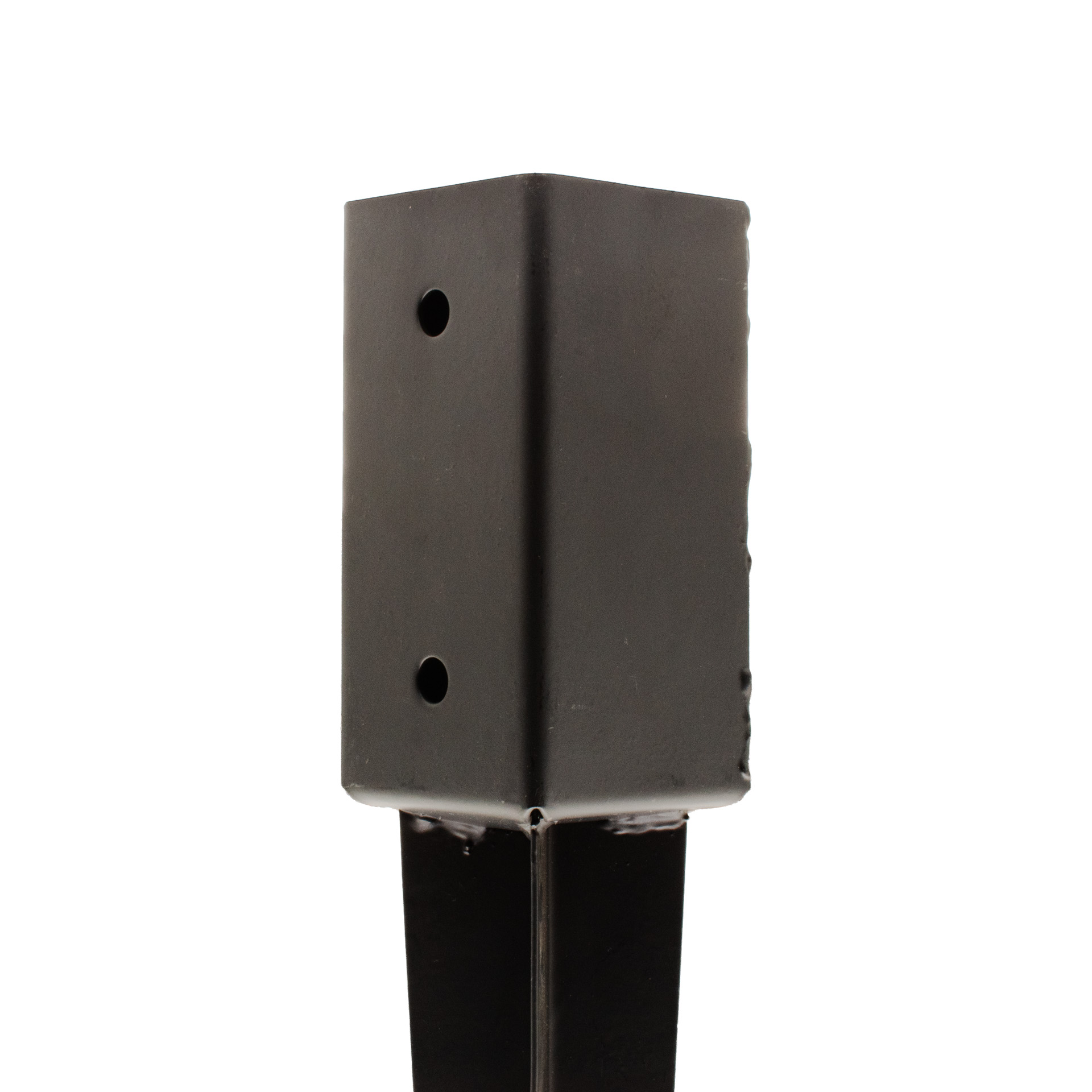 Paalhouder (71 mm) voor vierkante palen, poedergecoat, zwart Paalhouder (71 mm) voor vierkante palen, poedergecoat, zwart
