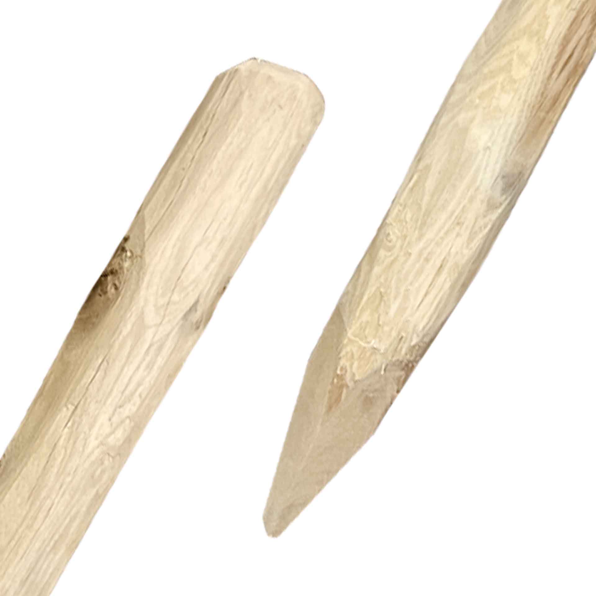 Pfähle aus Robinie (B-Ware), 200 cm Länge, DM 6-8 cm