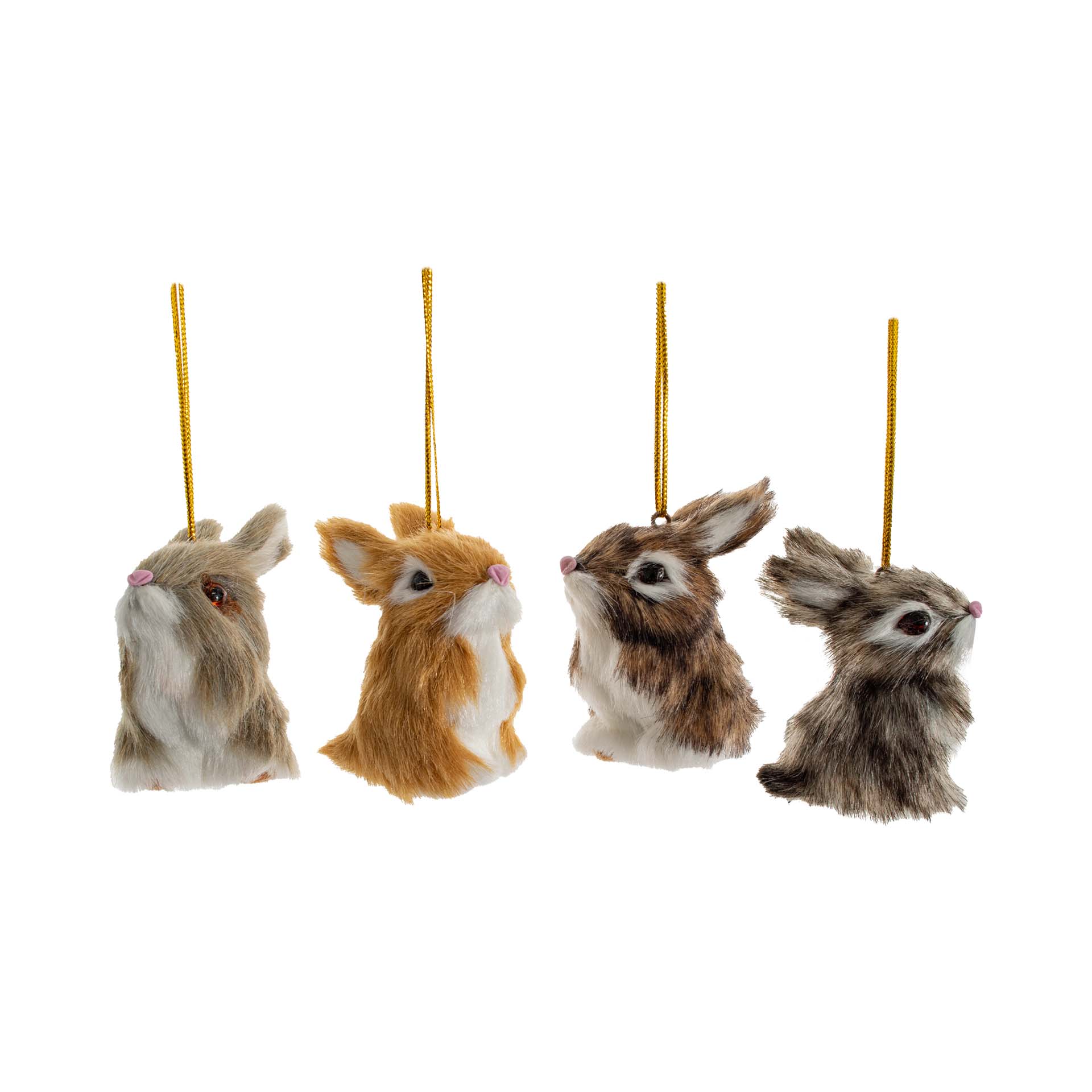 Baumschmuck Osterhase mit Kunstfell, verschieden sortiert, 3x3x6 cm
