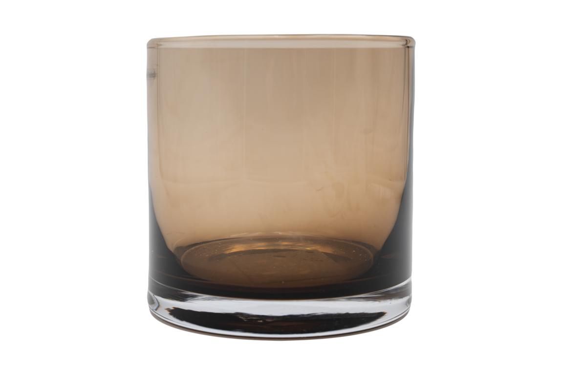 Vase, Glas, rauch-gold, 12,5 x 13 cm Vase, Glas, rauch-gold, 12,5 x 13 cm