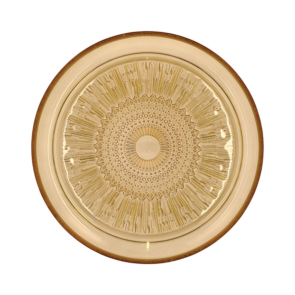 Speiseteller aus Glas, D 25cm, Farbe Bernstein