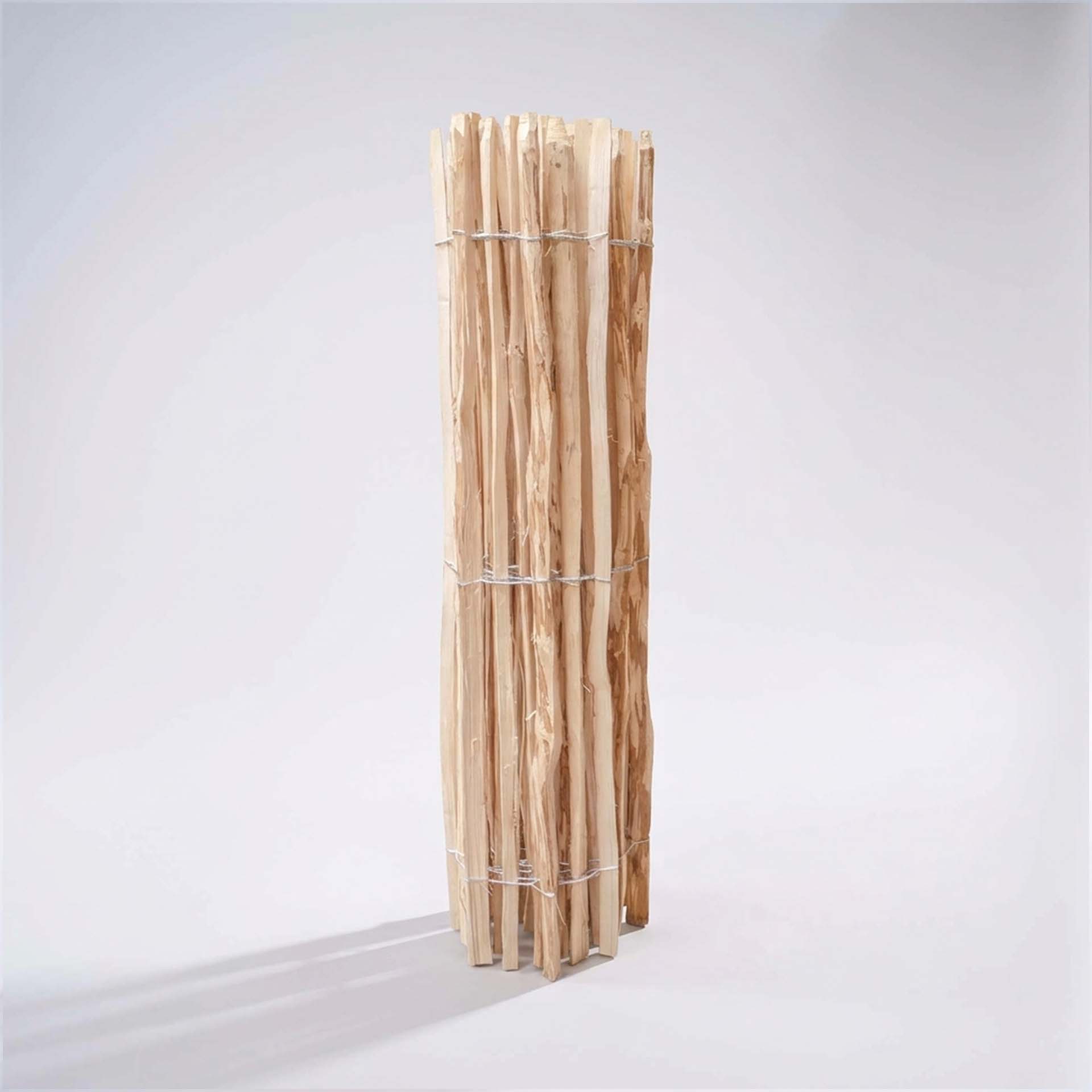 haselnuss-staketenzaun-120cm_7-9-produktbild-geschlossen.jpg Staketenzaun Haselnuss Höhe 120 cm, Länge 5 Meter, Lattenabstand 7-9 cm