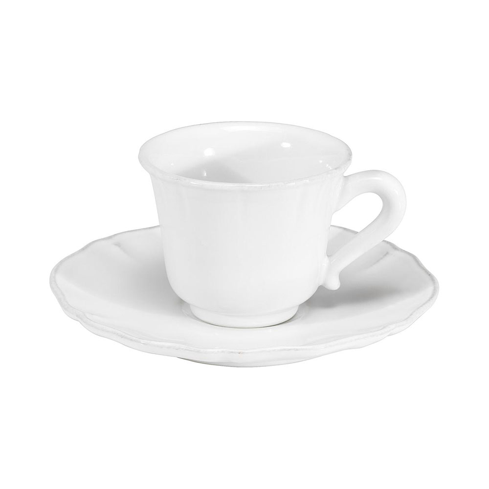 Gedeck Espressotasse und Untertasse Alentejo weiß Gedeck Espressotasse und Untertasse Alentejo weiß