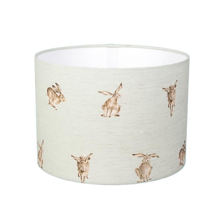 Wrendale Lampenschirm klein, Stoff, Motiv struppiger Hase, grün, D 30cm, H 21cm Wrendale Lampenschirm klein, Stoff, Motiv struppiger Hase, grün, D 30cm, H 21cm