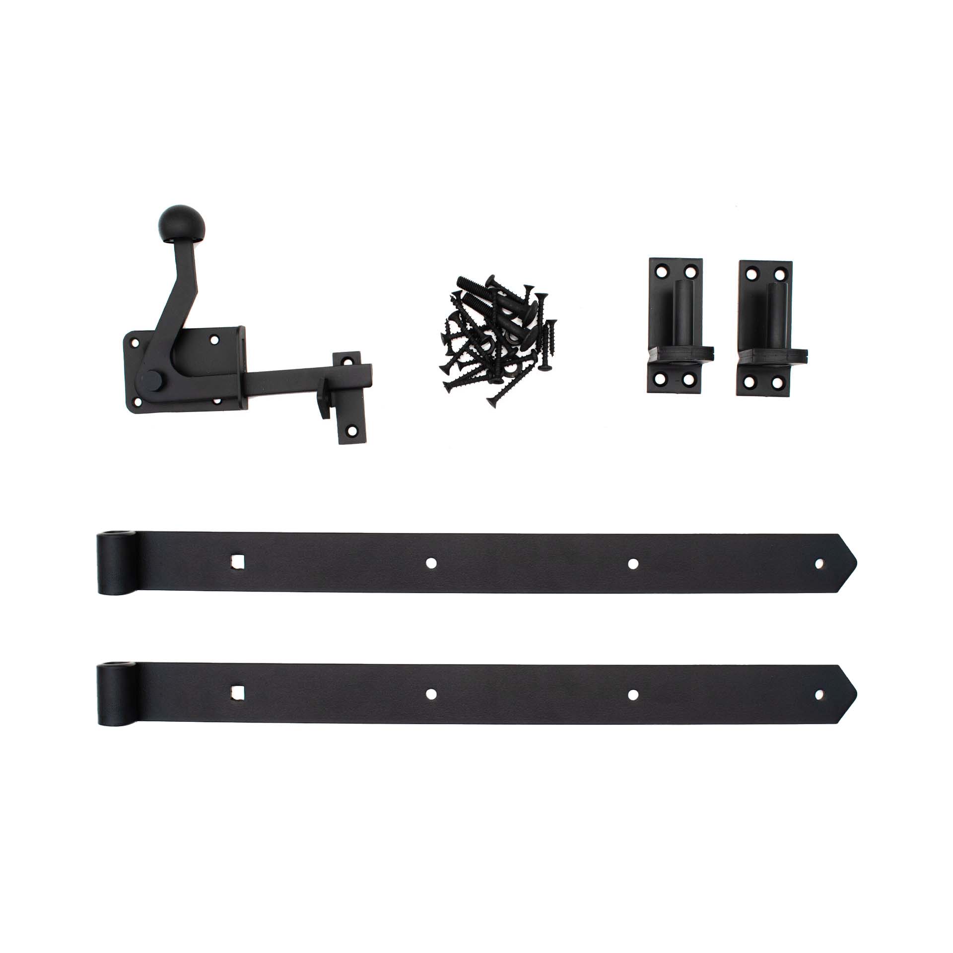 Classic Staketenzaun-Tor Set (schwarz) aus Edelkastanie, Breite 150 cm, Höhe 175 cm (genagelte Ausführung) Classic Staketenzaun-Tor Set (schwarz) aus Edelkastanie, Breite 150 cm, Höhe 175 cm (genagelte Ausführung)