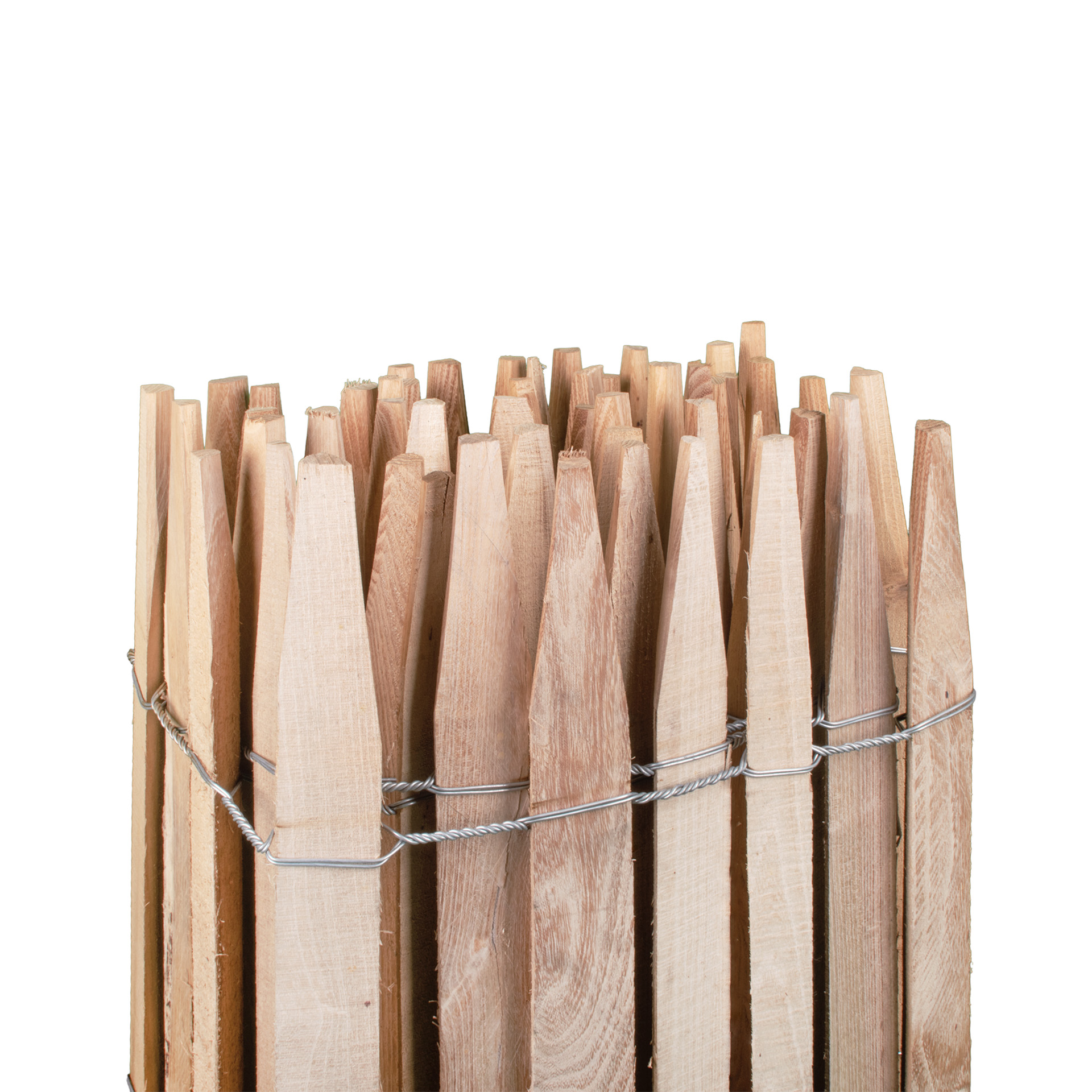 Premium Staketenzaun aus Robinie (gesägt) - Länge 5 Meter, Höhe 80 cm, Lattenabstand 6-7 cm