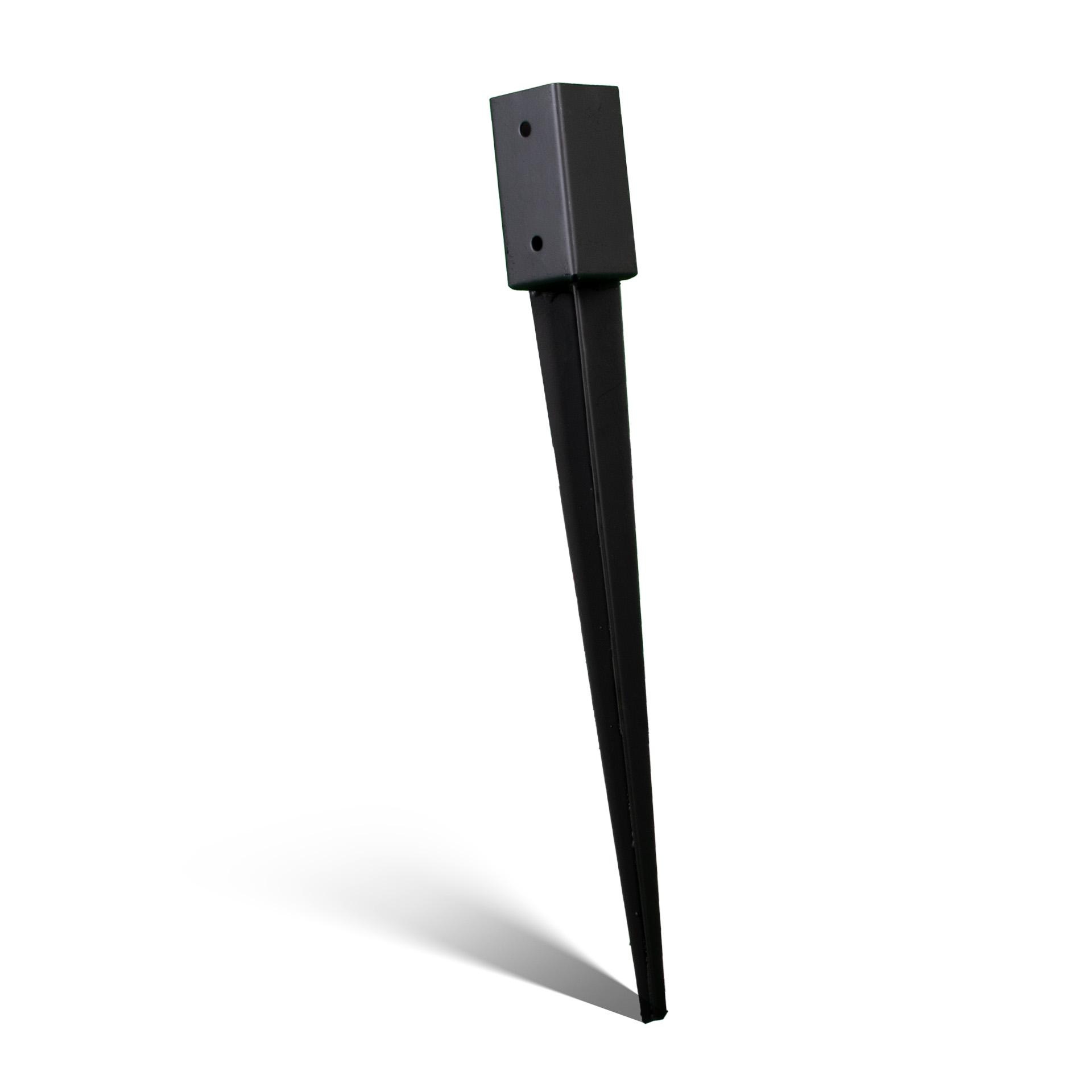 Post anchor (71 mm) for square posts, powder-coated, black