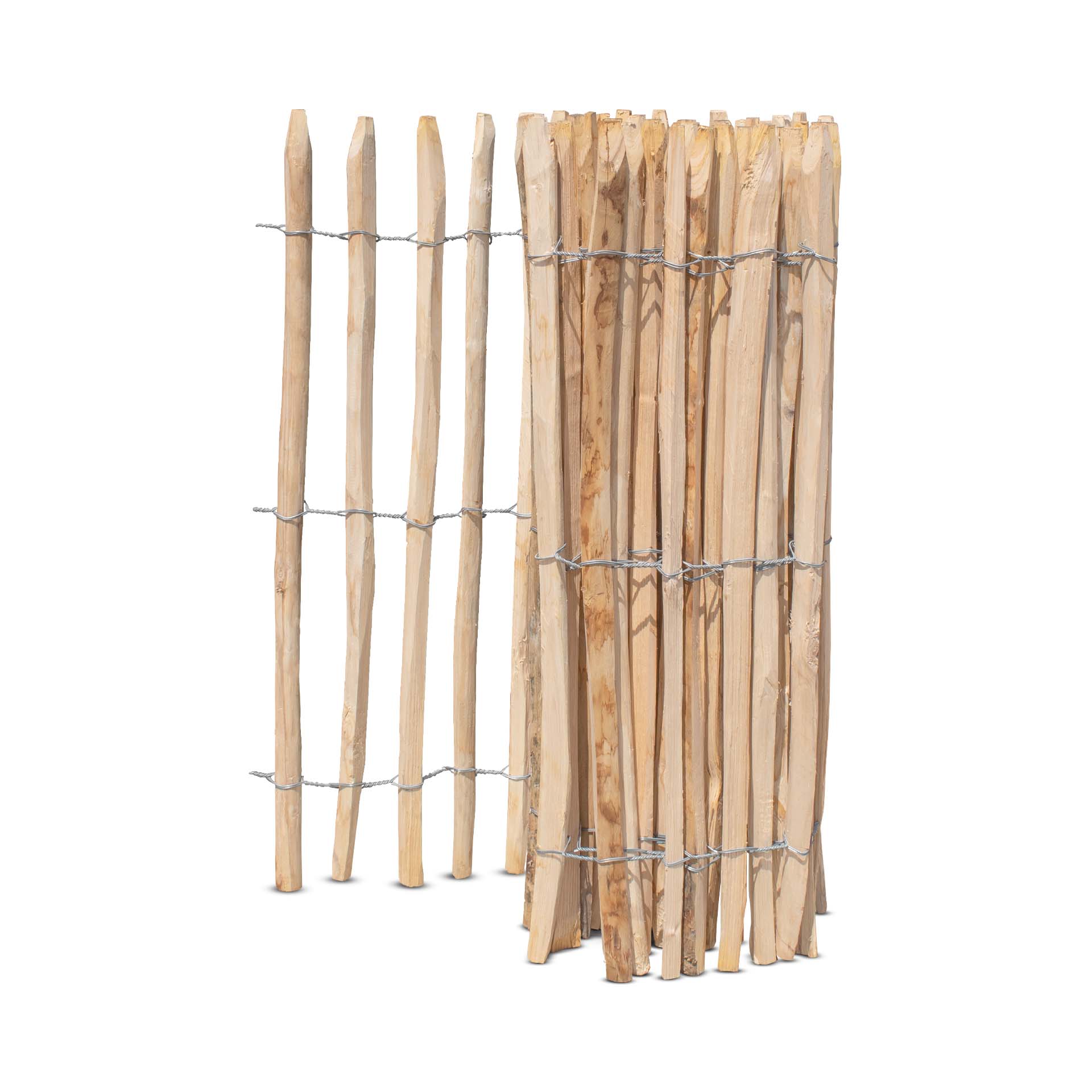 Französischer Premium Staketenzaun Kastanie - Länge 5 Meter, Höhe 100 cm, Lattenabstand 4-5 cm Französischer Premium Staketenzaun Kastanie - Länge 5 Meter, Höhe 100 cm, Lattenabstand 4-5 cm