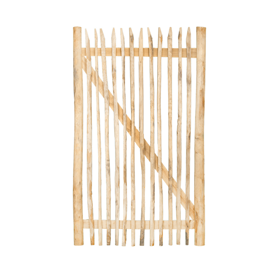 Staketenzaun-Tor (genagelte Ausführung), Edelkastanie B120 cm H200 cm Staketenzaun-Tor (genagelte Ausführung), Edelkastanie B120 cm H200 cm