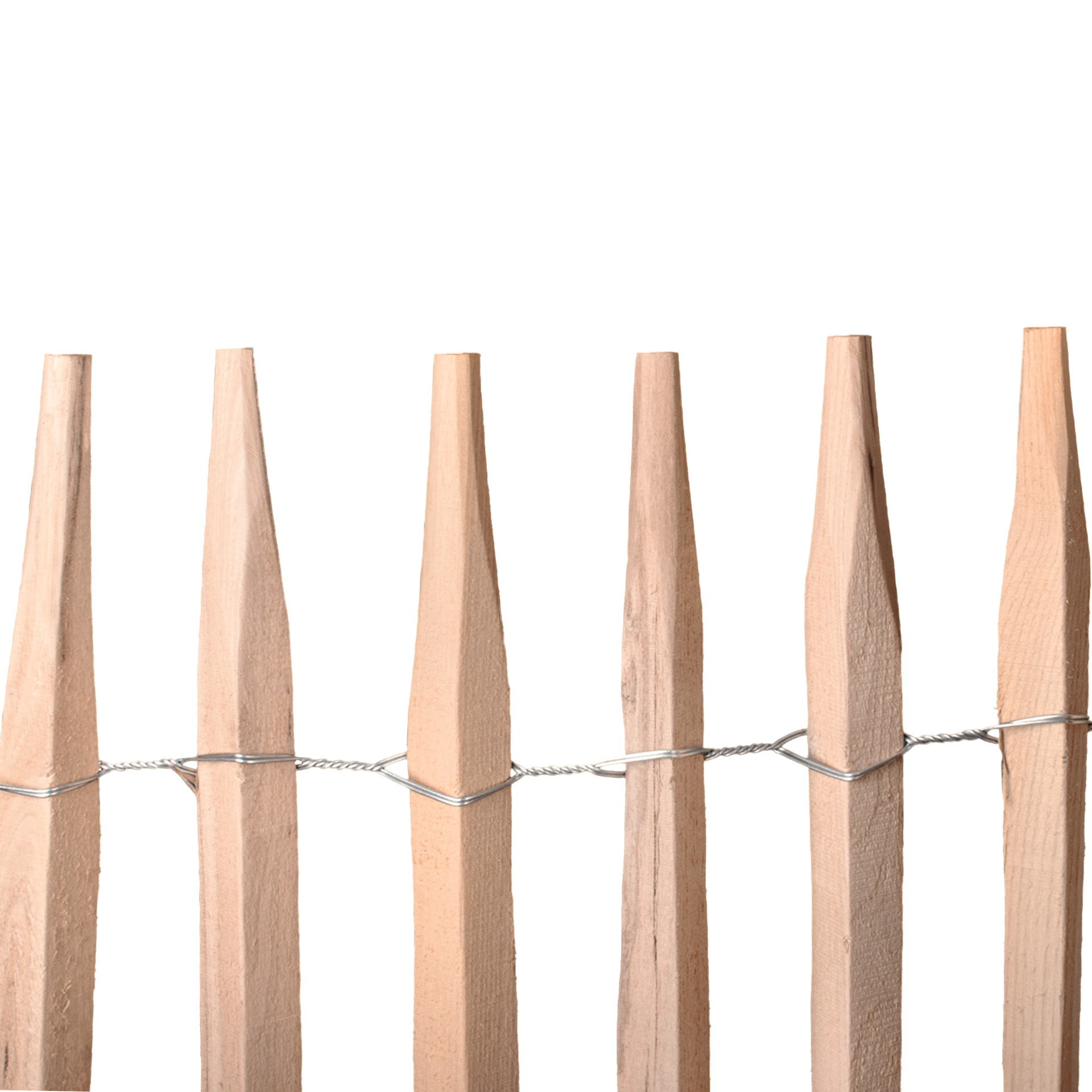 Premium Staketenzaun aus Robinie (geschliffen) - Länge 5 Meter, Höhe 120 cm, Lattenabstand 4-5 cm