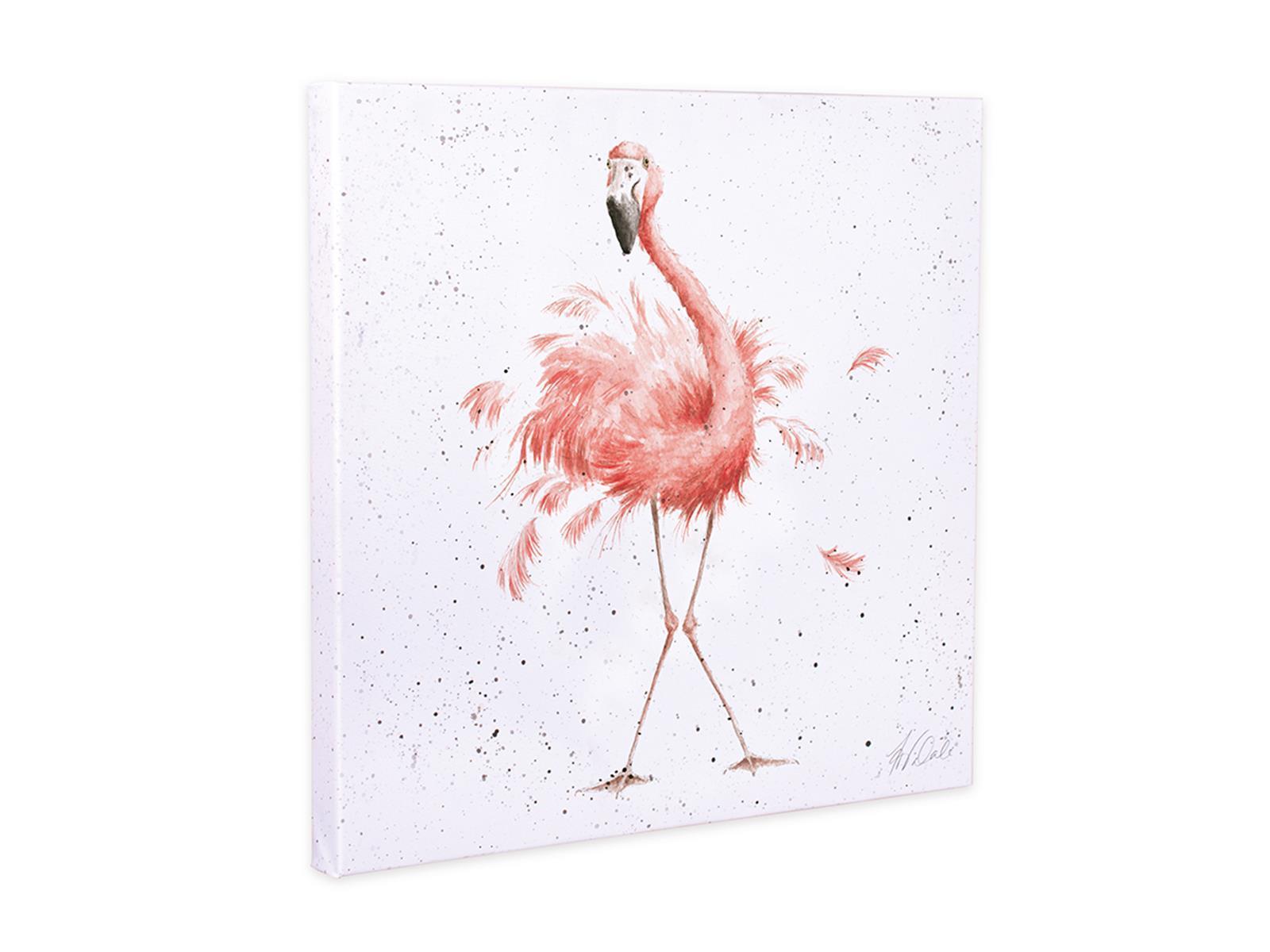 Wrendale canvas klein, print flamingo, " Birthday Girl", 20x20 cm Wrendale canvas klein, print flamingo, " Birthday Girl", 20x20 cm