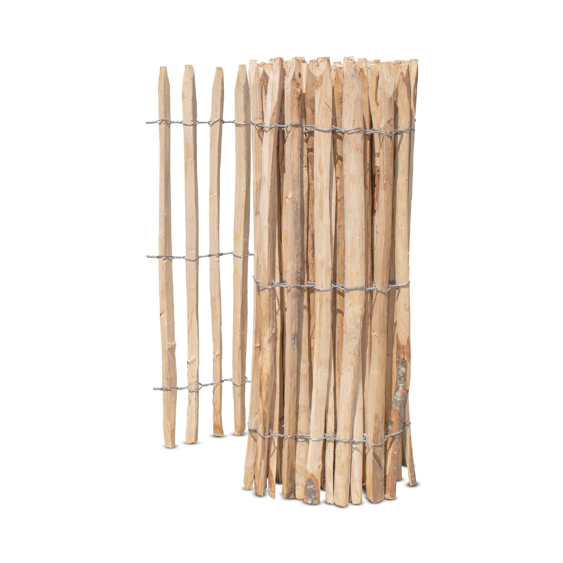 Französischer Premium Staketenzaun Kastanie - Länge 5 Meter, Höhe 100 cm, Lattenabstand 2-3 cm Französischer Premium Staketenzaun Kastanie - Länge 5 Meter, Höhe 100 cm, Lattenabstand 2-3 cm