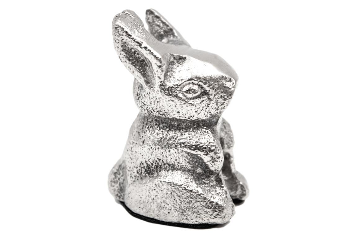 Colmore Hase S, Alu Silber,4x3x6 cm