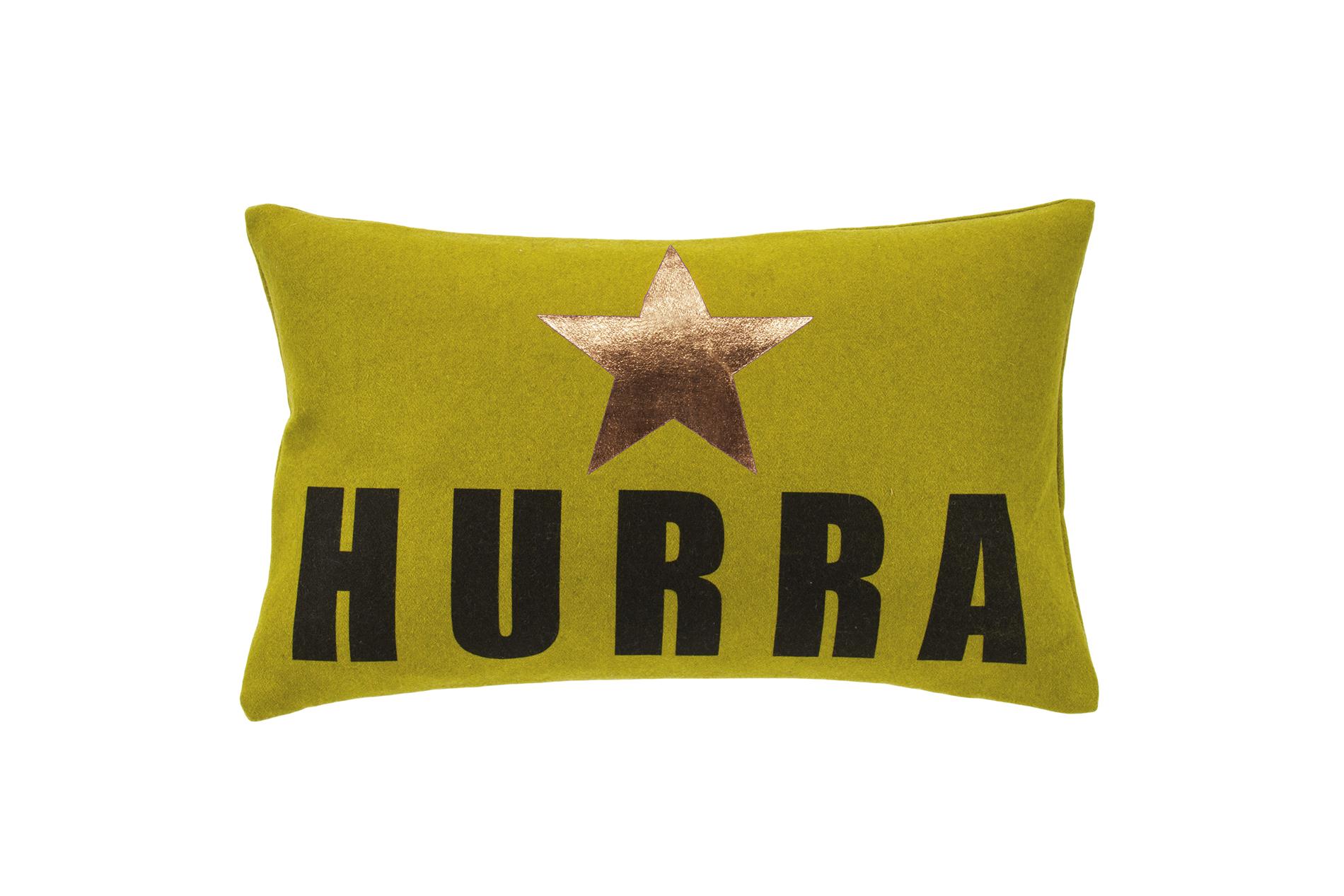 kussenhoes Hurra, groen, 30 x 50cm kussenhoes Hurra, groen, 30 x 50cm