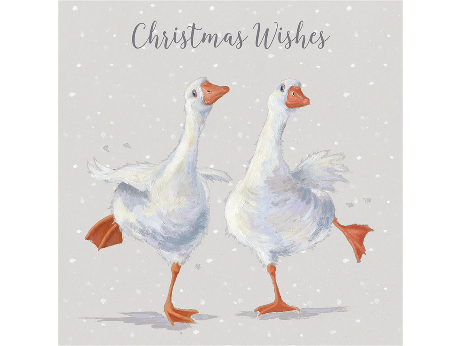 Wrendale Weihnachtskartenbox Christmas Winter, Motiv Gänse, 8 Karten mit Umschlag und Text, 15,5x15,5 cm Wrendale Weihnachtskartenbox Christmas Winter, Motiv Gänse, 8 Karten mit Umschlag und Text, 15,5x15,5 cm
