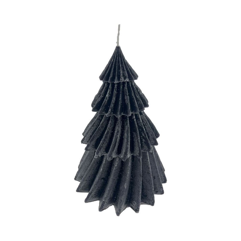 Kerze Tannenbaum Windy L, Farbe Schwarz