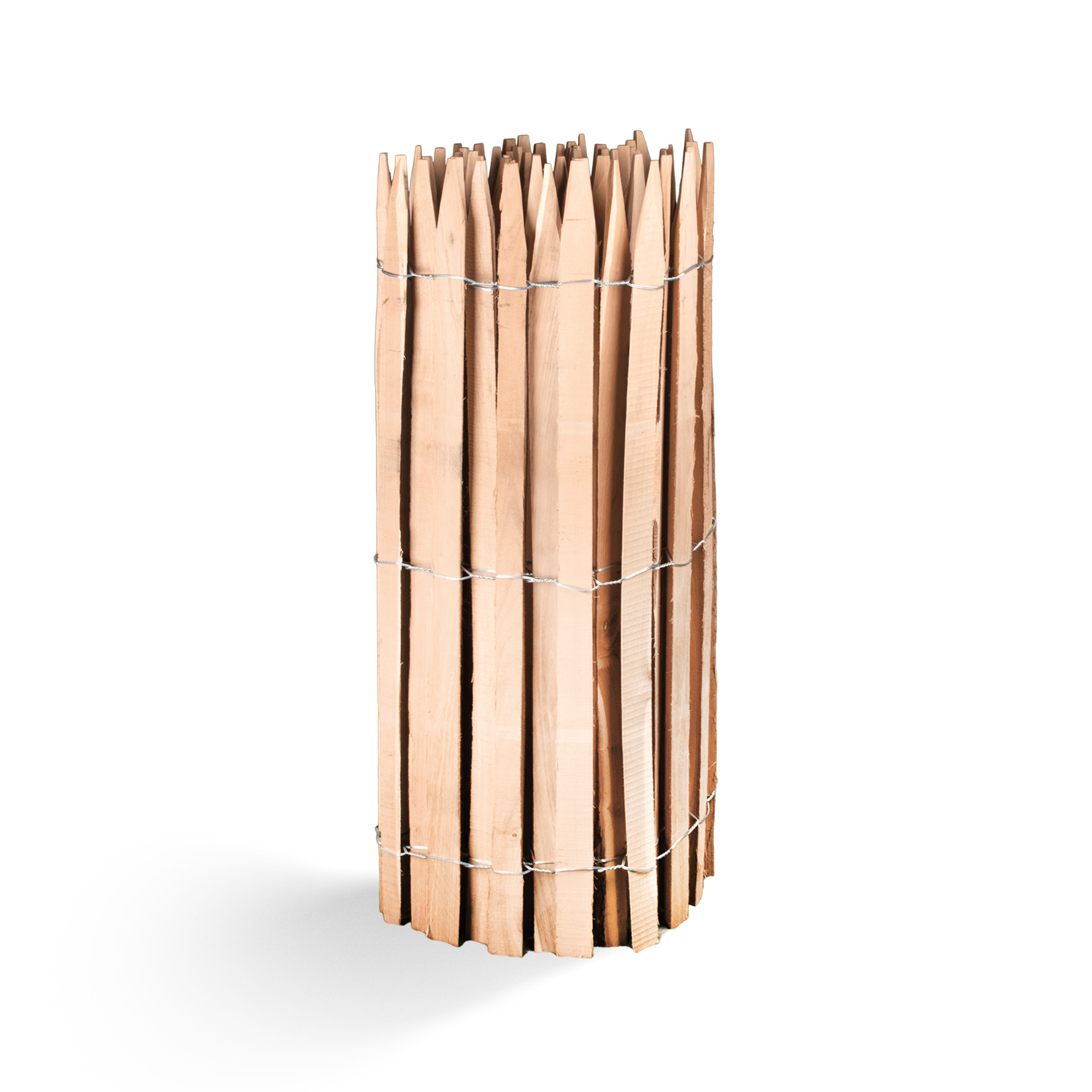 Premium Staketenzaun aus Robinie (gesägt) - Länge 5 Meter, Höhe 150 cm, Lattenabstand 6-7 cm