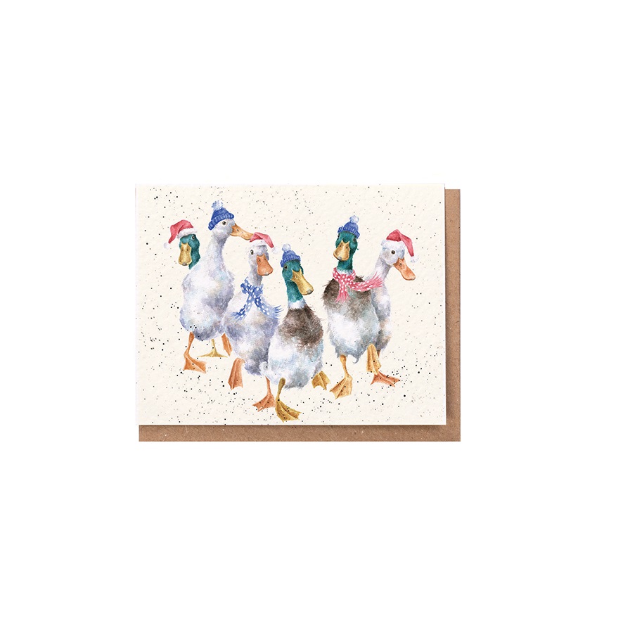 Wrendale Mini-Weihnachtskarte mit Umschlag, Motiv Gänse und Enten "All Wrapped Up" Wrendale Mini-Weihnachtskarte mit Umschlag, Motiv Gänse und Enten "All Wrapped Up"