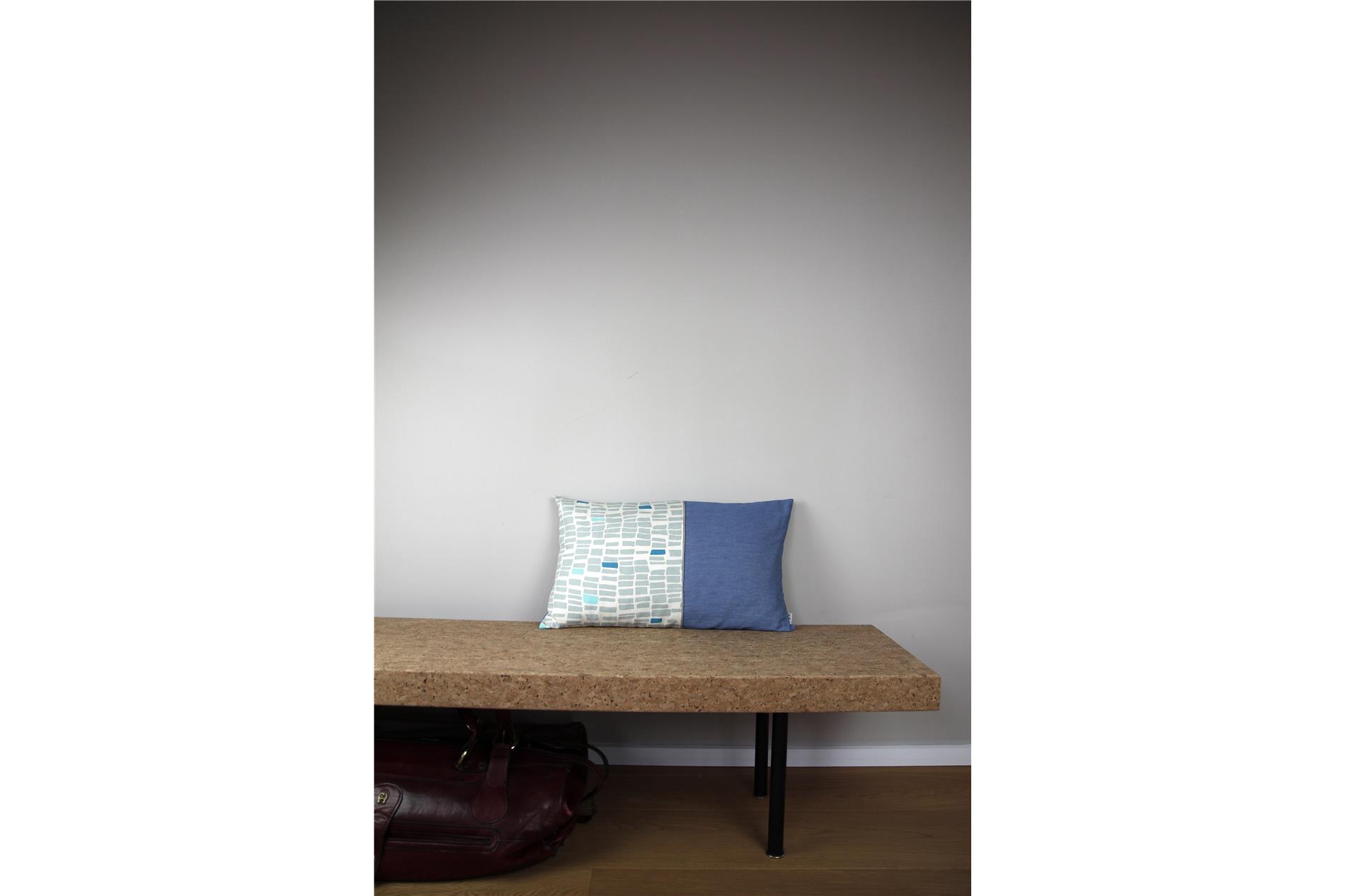 Kussen incl. vulling, Ocean, jeansblauw/rauw wit, 30x50 cm Kussen incl. vulling, Ocean, jeansblauw/rauw wit, 30x50 cm