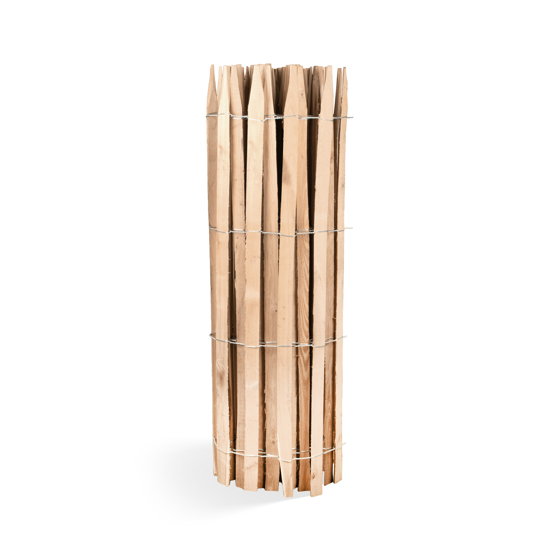 Premium Staketenzaun aus Robinie (gesägt) - Länge 5 Meter, Höhe 150 cm, Lattenabstand 6-7 cm