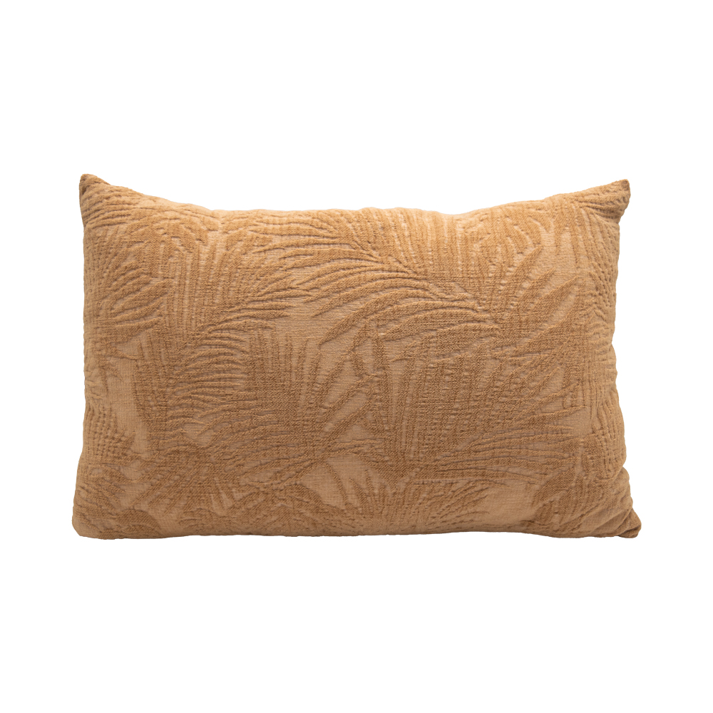 Kussenhoes varen, geweven patroon varenbladeren, lichtbruin, 35x55cm Kussenhoes varen, geweven patroon varenbladeren, lichtbruin, 35x55cm