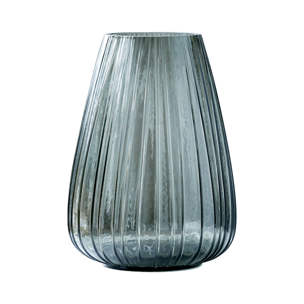 Glasvase,100% recyceltes Glas, H 22cm, Farbe Grau Glasvase,100% recyceltes Glas, H 22cm, Farbe Grau