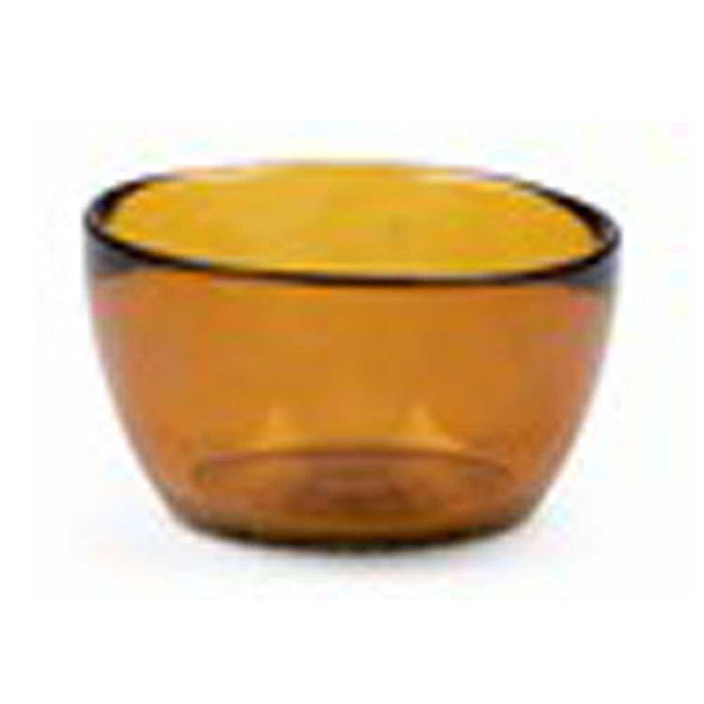 Bitz Glasschale klein, Bernstein, D 12 cm, 100% recyceltes Glas