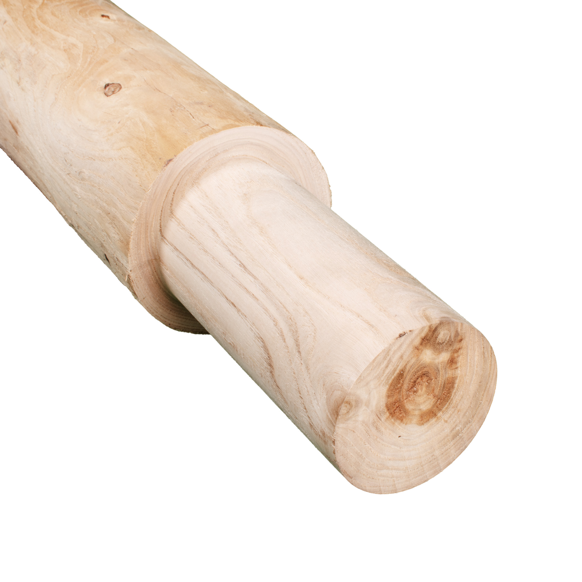 Teilgefräste Pfosten 200 cm für Einschlag- und Aufschraubhülsen 80 mm, Kastanie