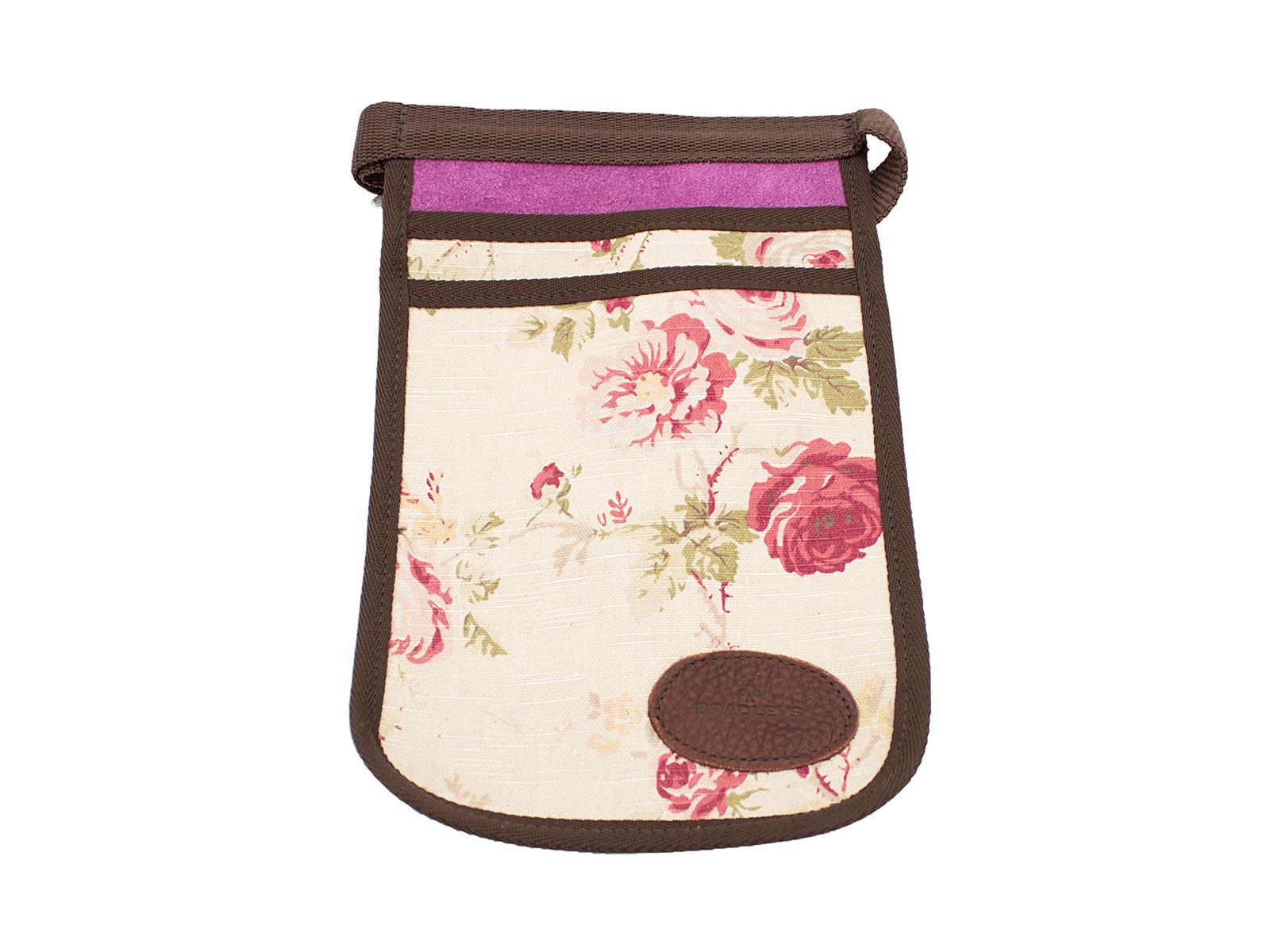 Werkzeugtasche zum umbinden, Leinen Rose/Wildleder pink