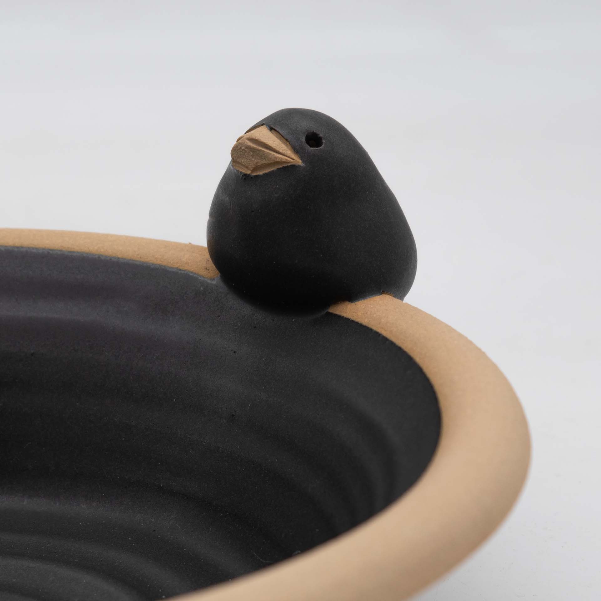 Vogeltränke mini, mit einem Vogel, D 22cm, Farbe Schwarz Vogeltränke mini, mit einem Vogel, D 22cm, Farbe Schwarz