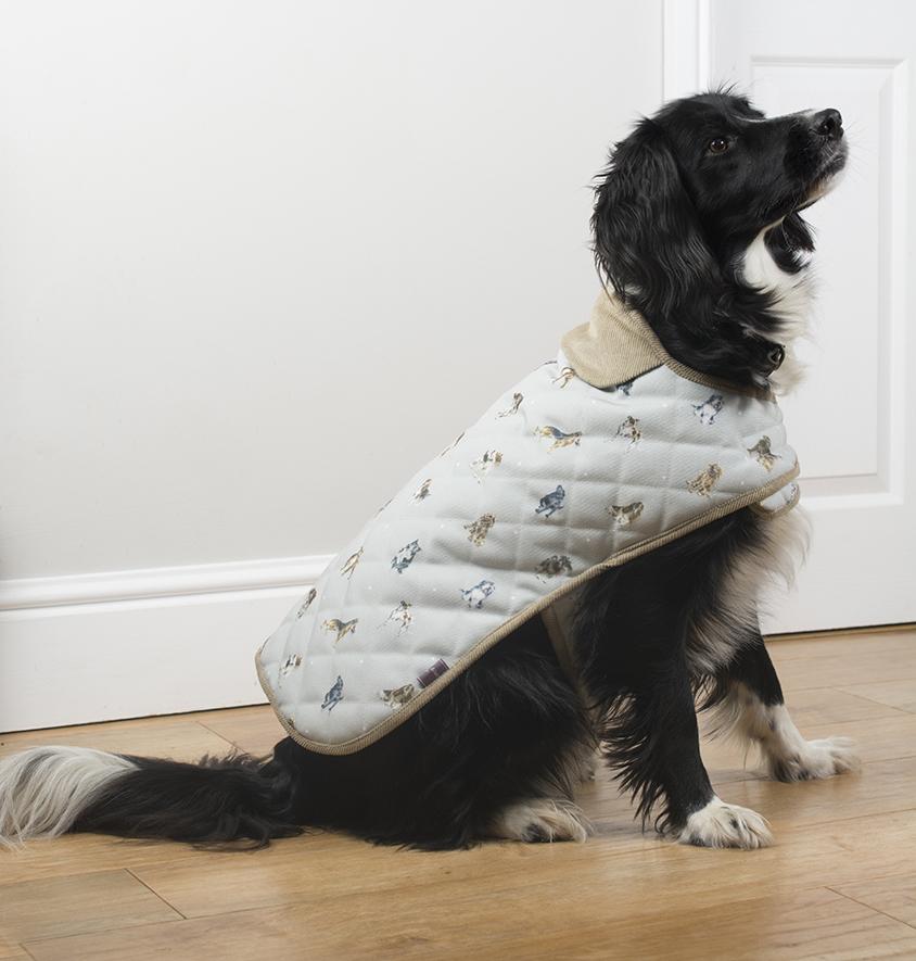 Wrendale Hundemantel, groß, Größe 55 cm, gesteppt mit Fleece Futter, mint, Motiv Hund Wrendale Hundemantel, groß, Größe 55 cm, gesteppt mit Fleece Futter, mint, Motiv Hund