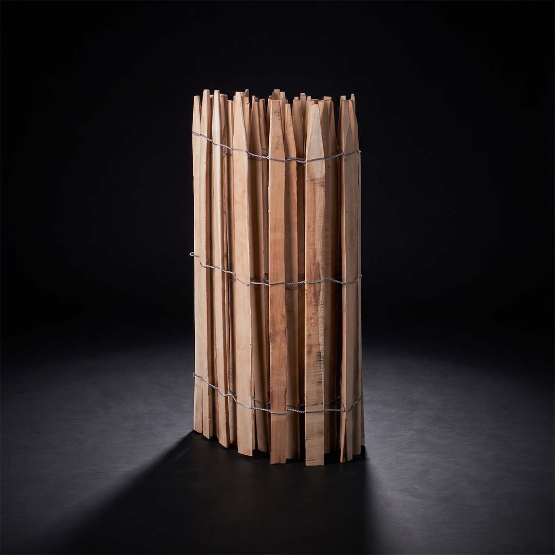 Premium Staketenzaun aus Robinie (gesägt) - Länge 5 Meter, Höhe 100 cm, Lattenabstand 6-7 cm