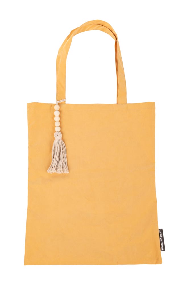 Strandtasche/Schoppingtasche S, Kunststoff in Textiloptik, Farbe Ockagelb, 45x37 cm