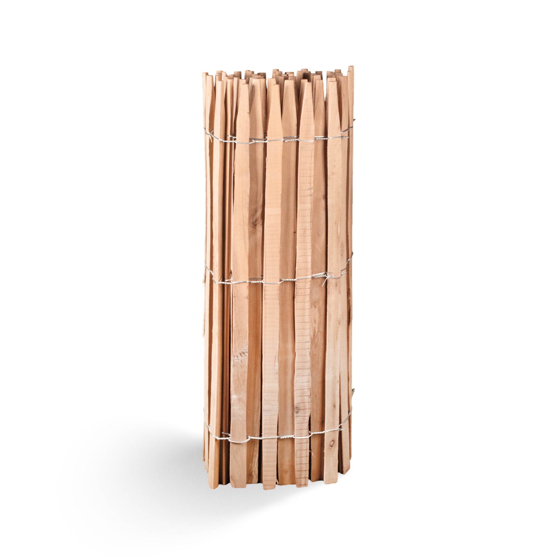 Premium Staketenzaun aus Robinie (geschliffen) - Länge 5 Meter, Höhe 120 cm, Lattenabstand 4-5 cm