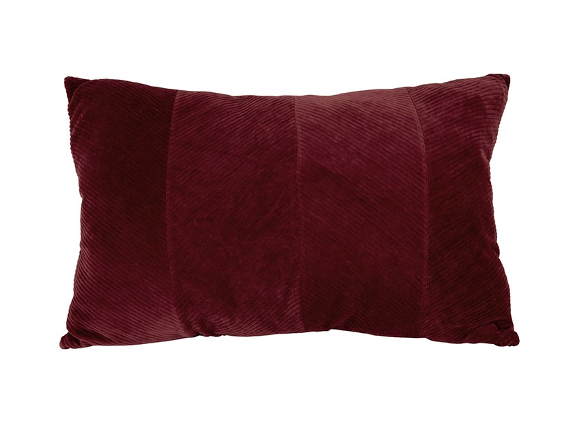 Kissen Ribbed Velvet Fischgrät rotbraun Kissen Ribbed Velvet Fischgrät rotbraun