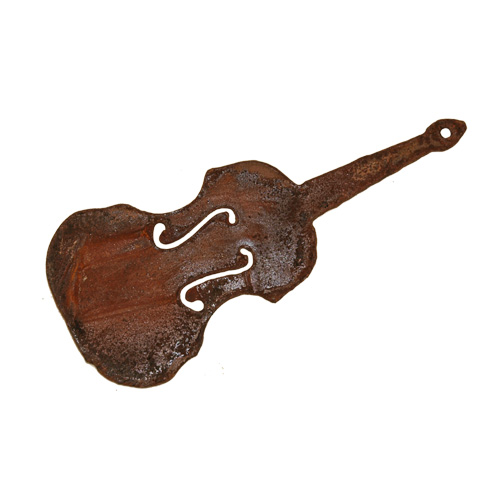 Geige, Edelrost, 18 cm